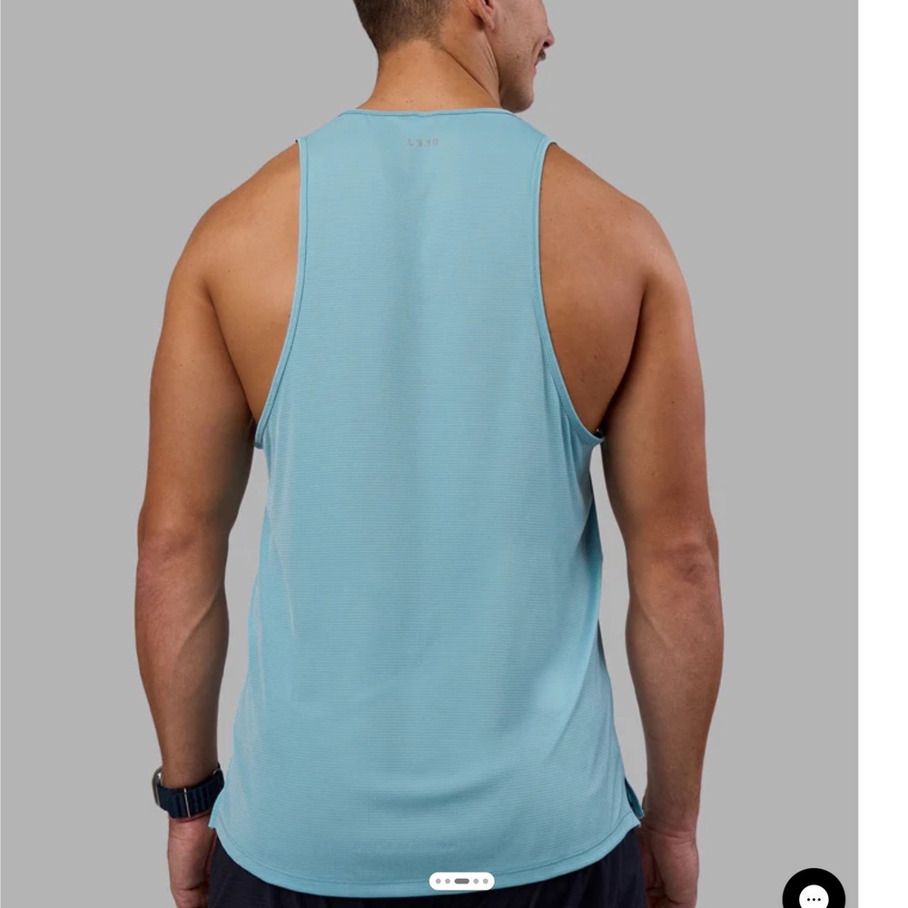 LSKD Pace Running Tank Mens XL Retro Blue New With Tags - Picture 2 of 9
